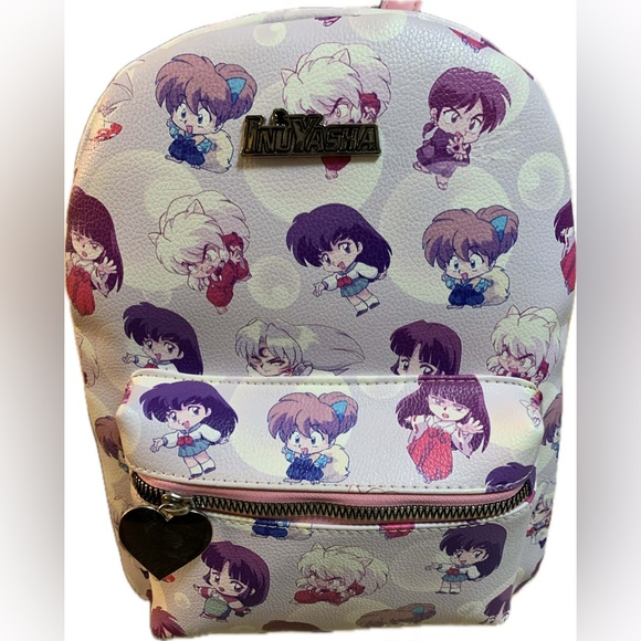 Bioworld Handbags - Bioworld InuYasha Chibi Character Mini Backpack - White & Purple